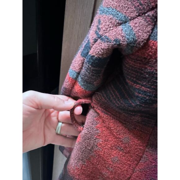 Coffee Shop Aztec Southwestern Trench Jacket - Medium - Picture 5 of 6